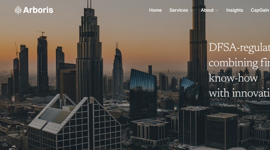 Screenshot from Arboris website.