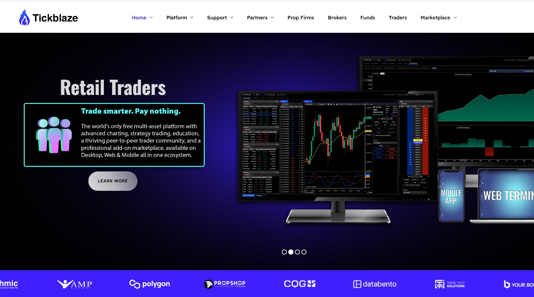 Screenshot from Tickblaze website
