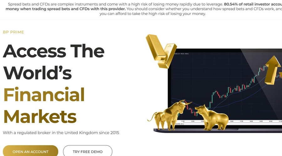 Screenshot from the BP Prime website