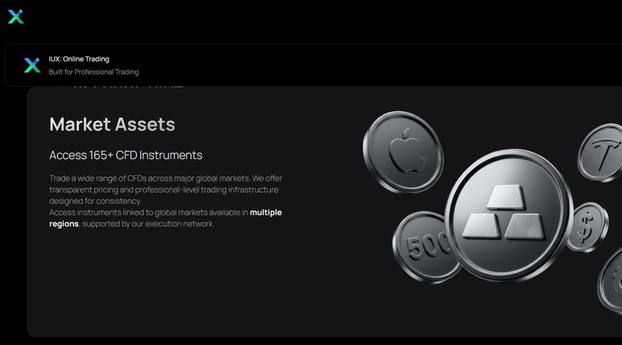 Screenshot from the IUX website