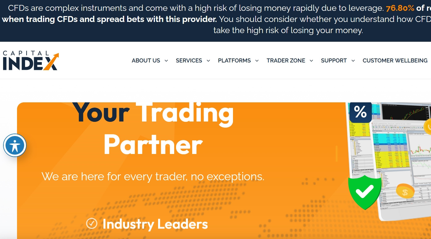 Screenshot of Capital Index UK website