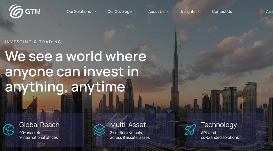Screenshot of GTN's website