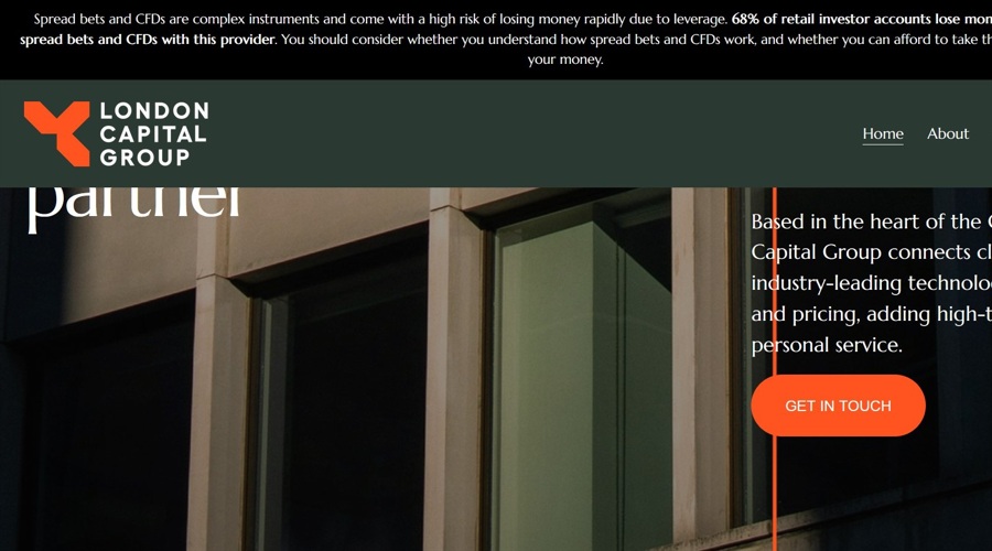 Screenshot of the LCG website