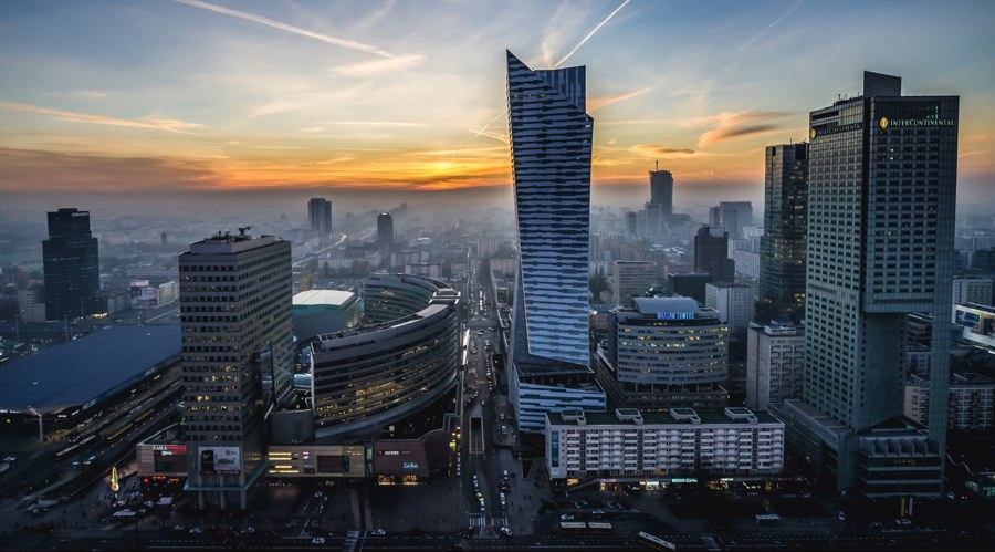 Skylines of Warsaw, Poland (Shutterstock)
