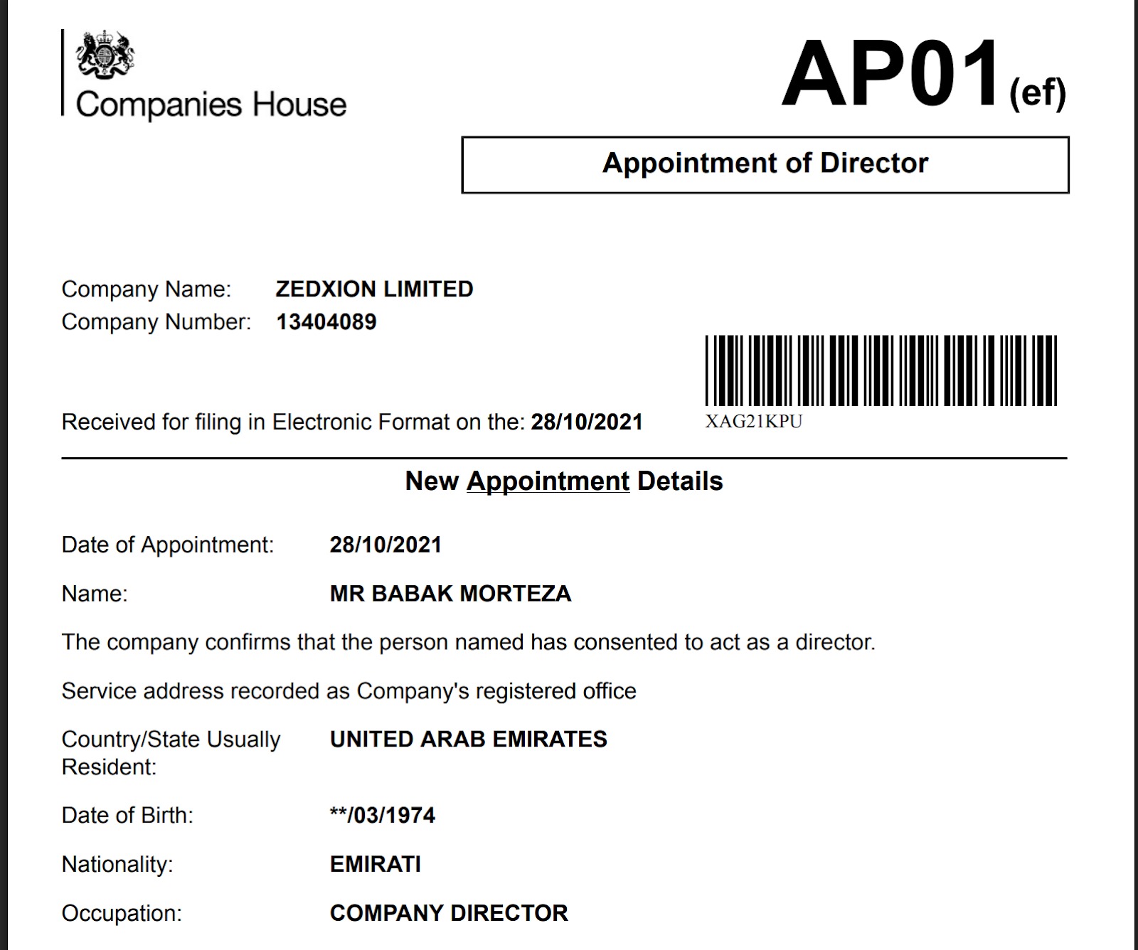 Source: Companies House UK