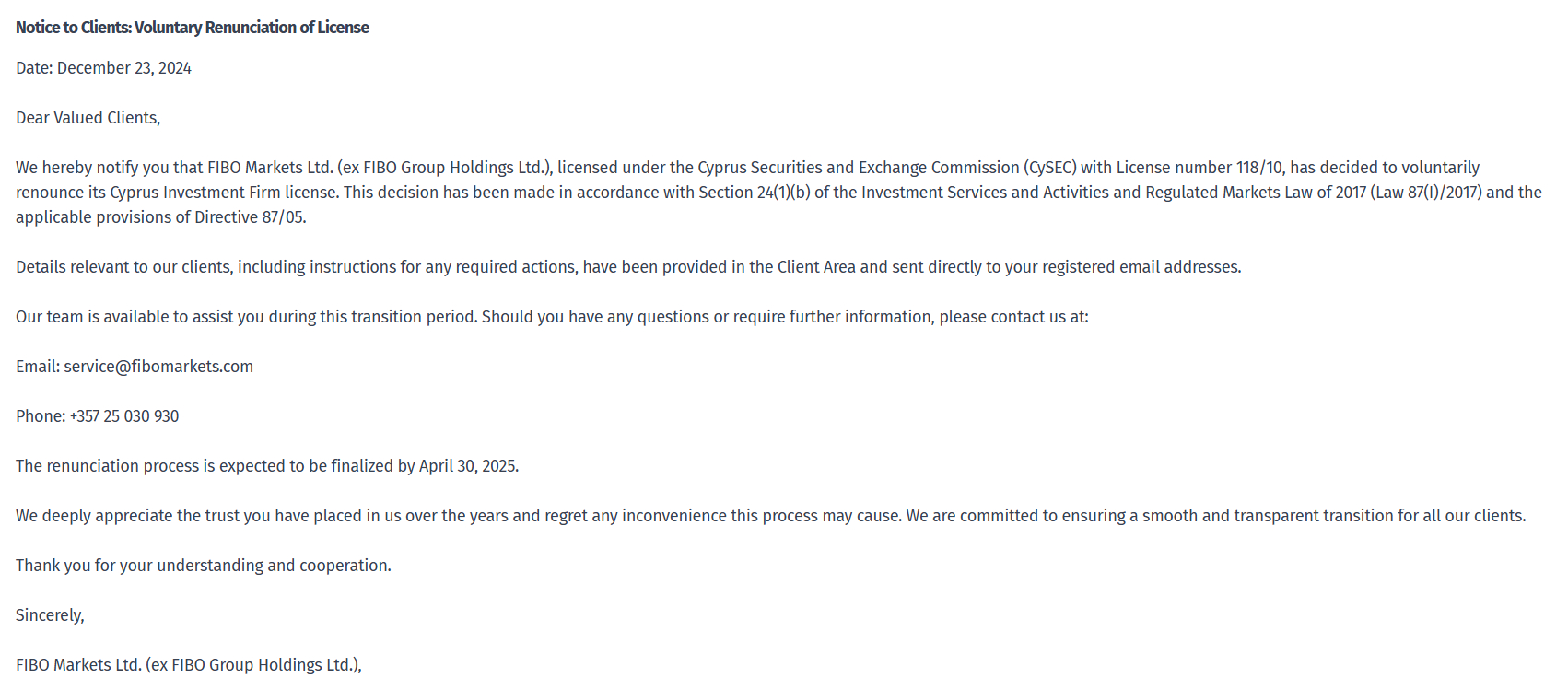 Source: FIBO Markets