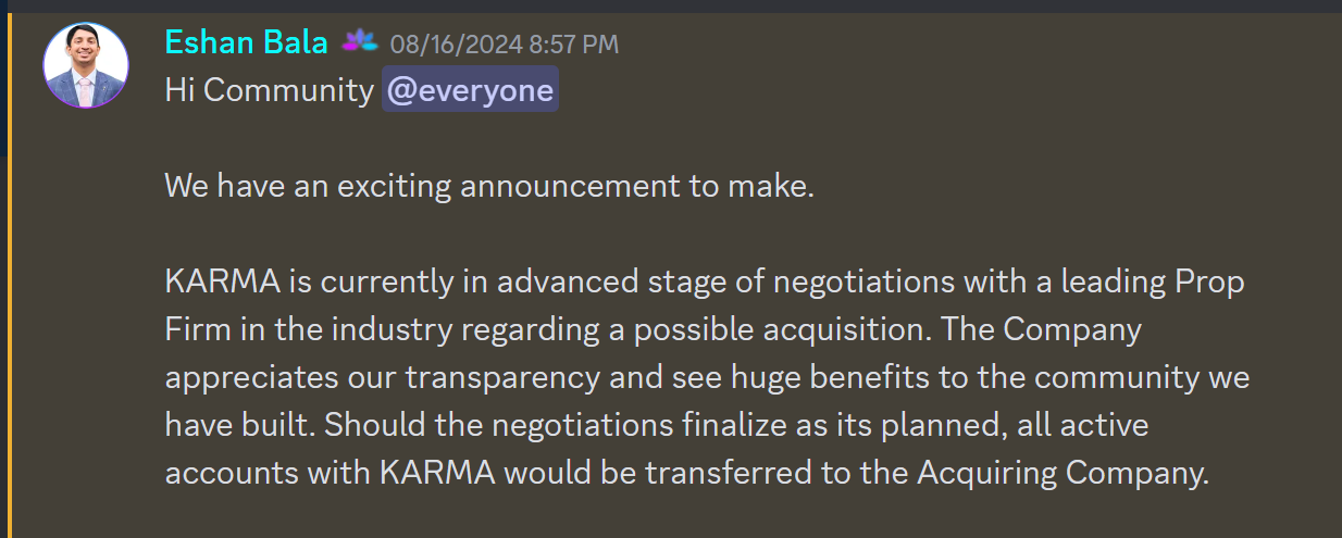 Source: Karma's Discord