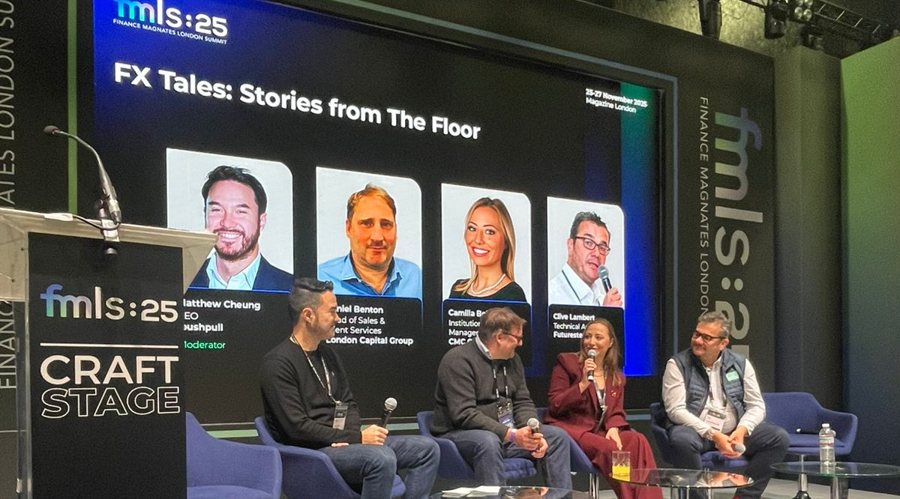 Speakers during the “FX Tales: Stories from the Floor” panel at FMLS:25