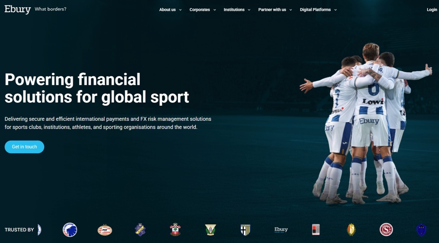 The details on Ebury website about its offerings to sports clubs