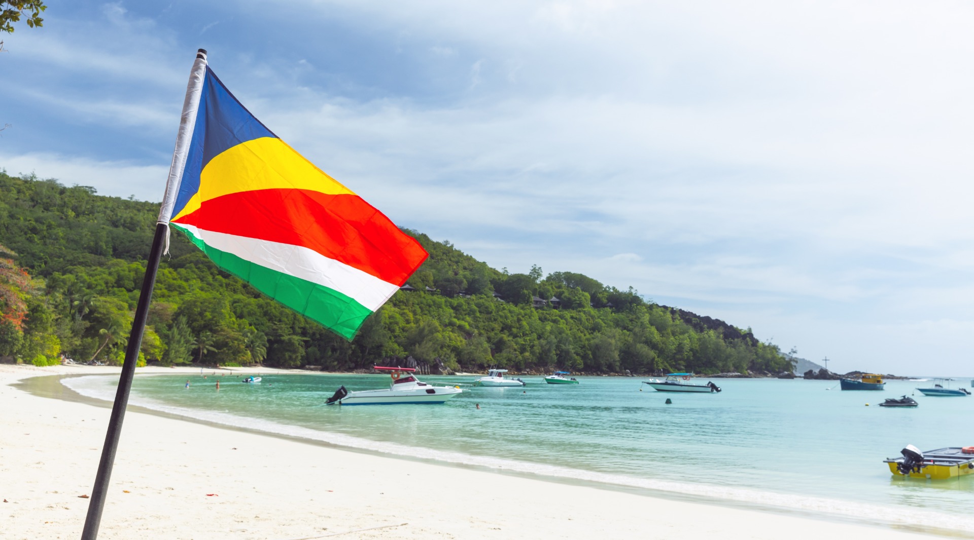 The flag of the Seychelles