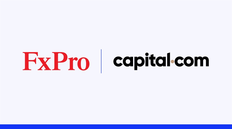The logos of FxPro and Capital.com