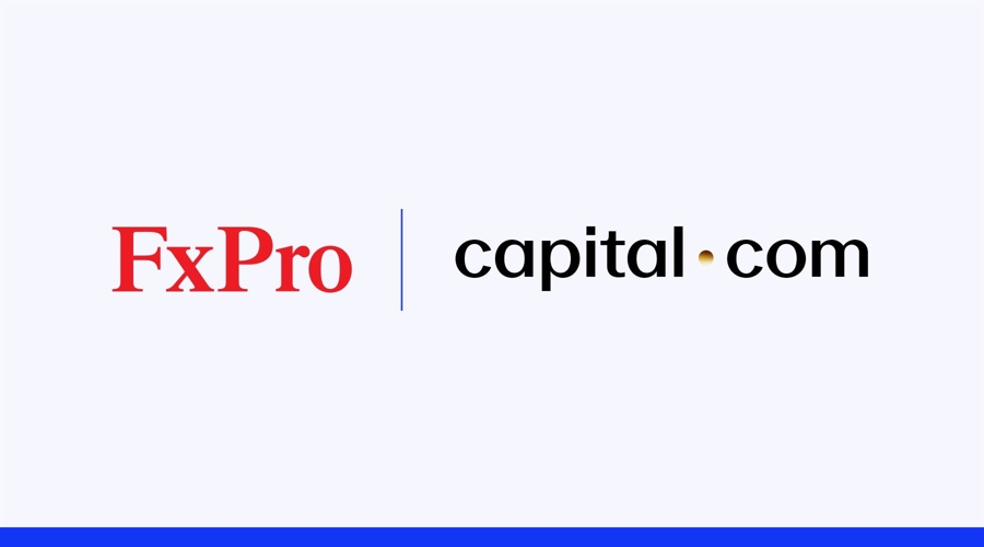 The logos of FxPro and Capital.com