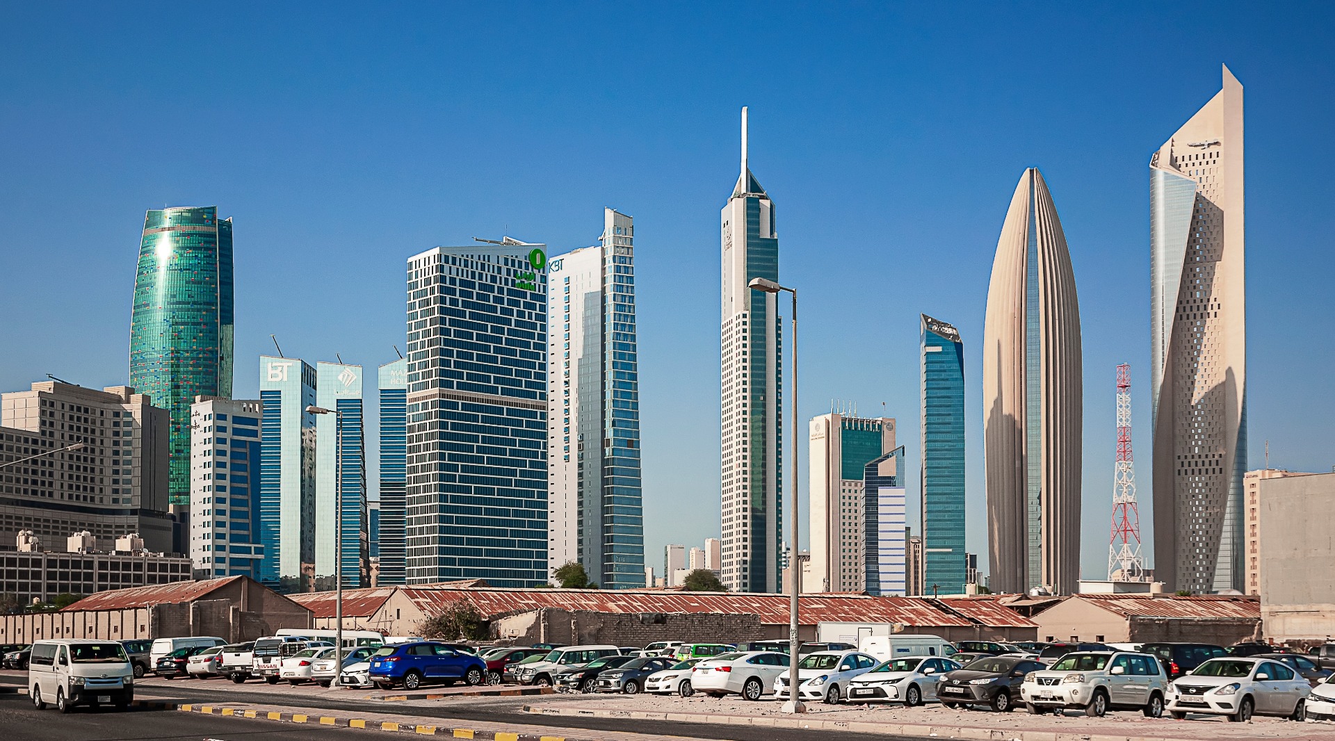 The skyline of Kuwait City