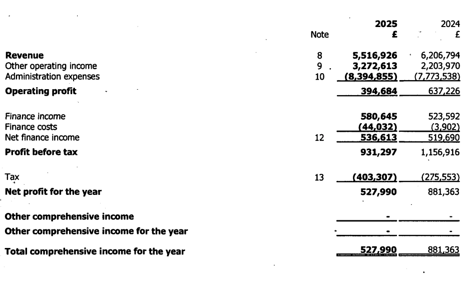 Tickmill UK's income statement (Source: Companies House)