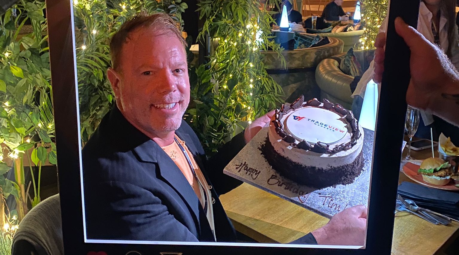 Timothy Furey, Founder and CEO of Tradeview Markets, celebrates birthday at FMLS:23