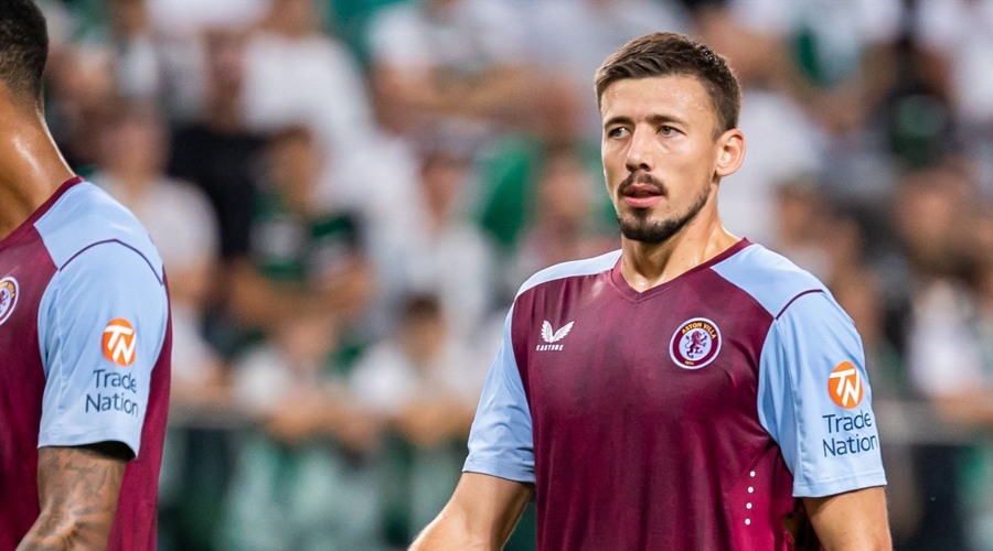 Trade Nation logo on the sleeve of Aston Villa F.C. shirt (Shutterstock)