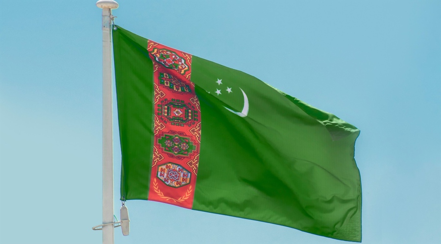 Turkmenistan National Flag. Source: Unsplash