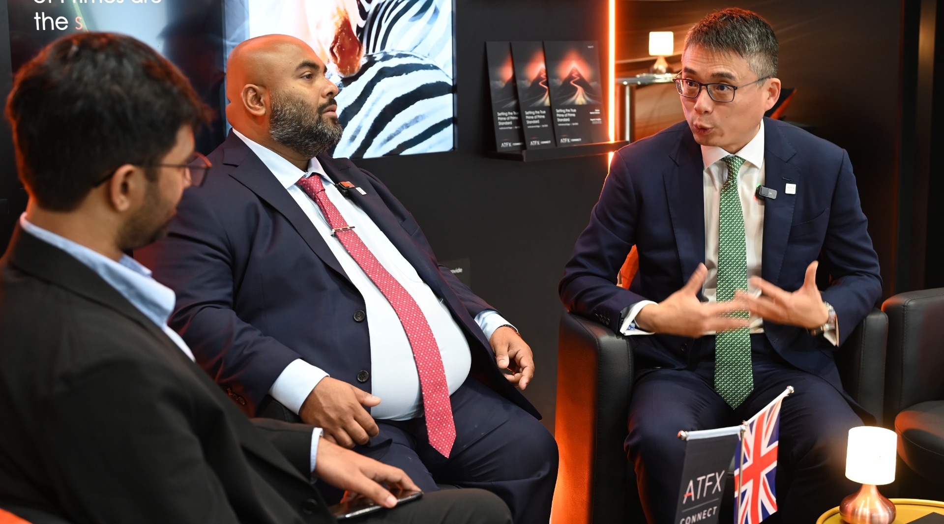 Wei Zhang, MD of ATFX Connect, and Siju Daniel, ATFX’s CCO, talking to Finance Magnates at iFX