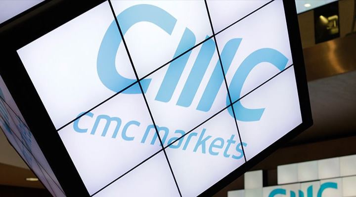 cmc markets logo on a trading screen