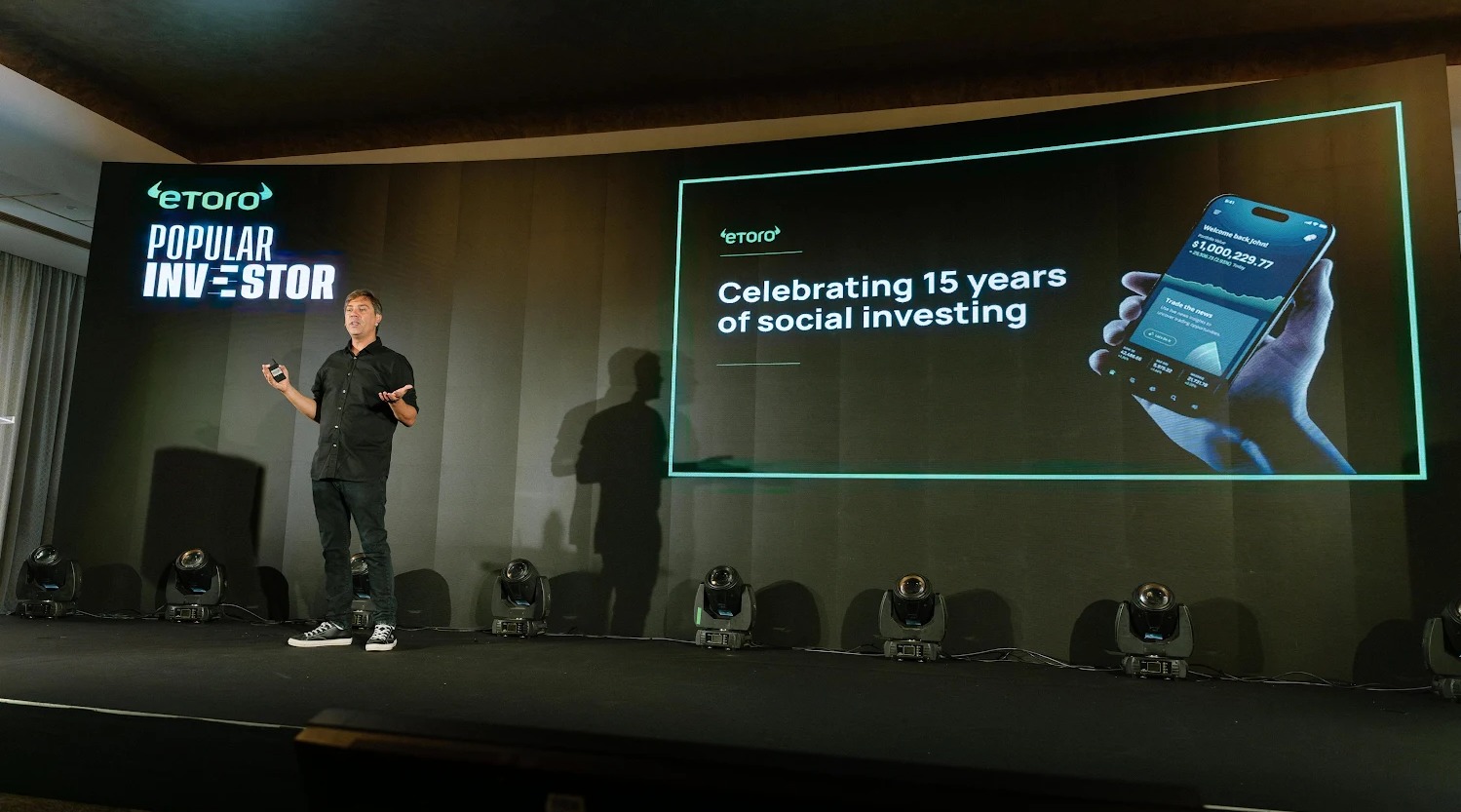 eToro's Yoni Assia during the Popular Investor Summit 2025 in Cyprus